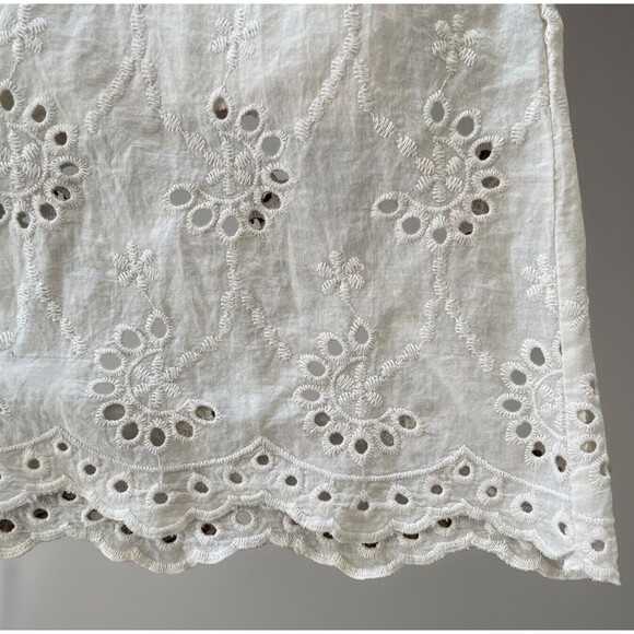 Valentina Naldi Off the Shoulder Dress NEW Sz L White Eyelet Lace Made in Italy - Picture 4 of 10
